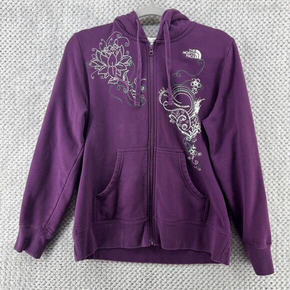 The North Face Sweaters - VTG The North Face Sweater Women L Purple Y2K Fairy Grunge Hoodie Full Zip Artsy